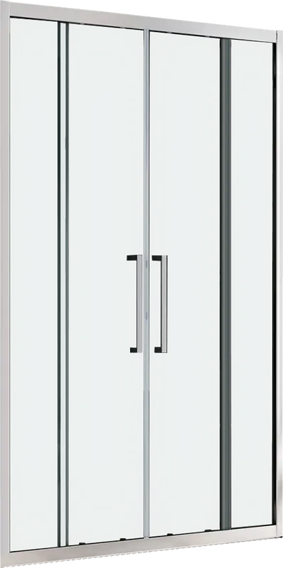 Душевая дверь в нишу Abber Schwarzer Diamant AG33150H 150 см, профиль хром, стекло прозрачное Sancos — официальный сайт