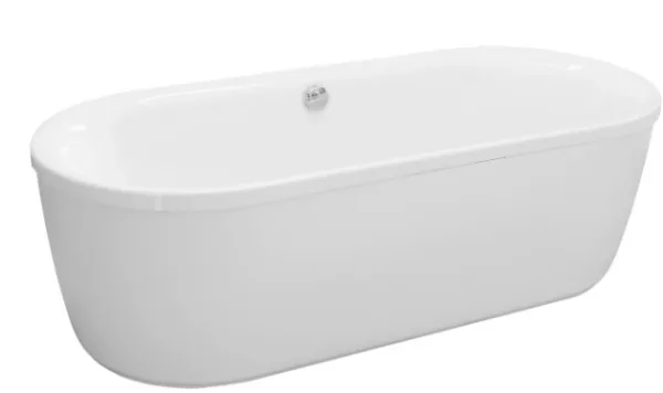 Акриловая ванна Cezares Metauro Central 180-80-40-W37 без опоры 180x80 см, отдельностоящая, белая Sancos — Оригинал