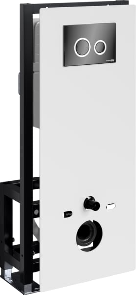Система инсталляции для унитазов Wasserkraft Glan 66TLT.010.ME.WH.PB01, с кнопкой смыва черной
