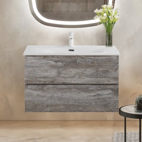 Тумба под раковину без столешницы Cezares Molveno 80 legno grigio