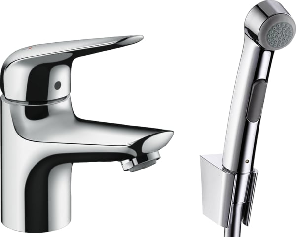 Смеситель для раковины Hansgrohe Novus 71144000 с гигиеническим душем, хром