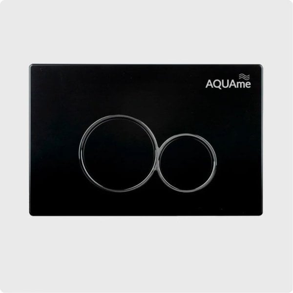 Кнопка смыва для унитаза AQUAme AQM4101B пластик, цвет черный