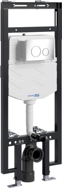 Система инсталляции для унитазов Wasserkraft Dinkel 58TLT.010.ME.CH02, с кнопкой смыва хром