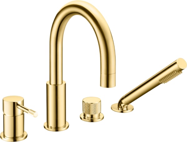 Смеситель на борт ванны Boheme Uno 460-G, gold