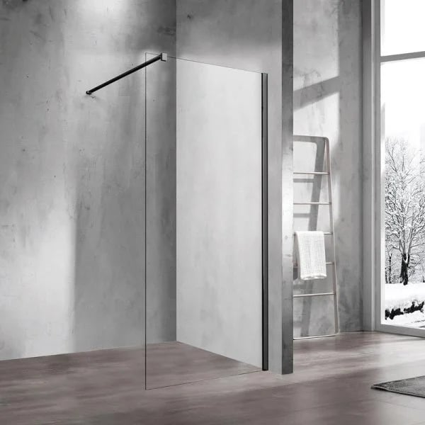 Душевая перегородка Vincea Walk-in VSW-1H700CLB 70 см, профиль матовый черный, стекло прозрачное