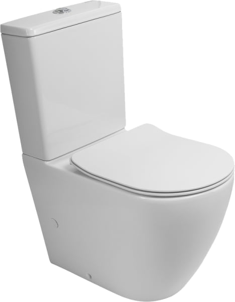 Унитаз-компакт напольный BelBagno Sfera-r BB2141CP-TOR BB2034SC с микролифтом, безободковый, белый