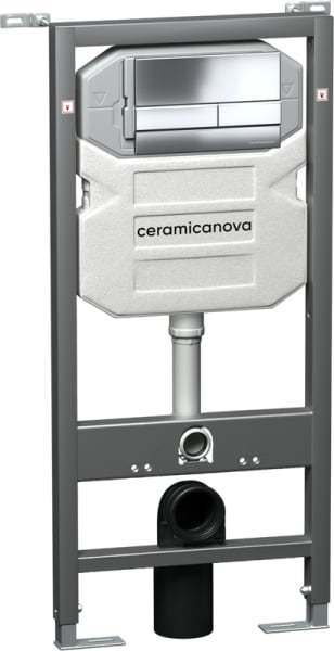 Система инсталляции для унитазов Ceramicanova Envision Flat CN1002CH, кнопка хром