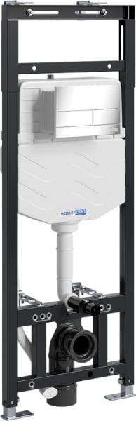 Система инсталляции для унитазов Wasserkraft Alme 15TLT.010.ME.CH04, с кнопкой смыва хром