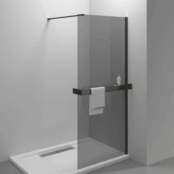 Душевая перегородка Vincea Walk-in HR VSW-4HR800CGB 80 см, профиль матовый черный, стекло тонированн