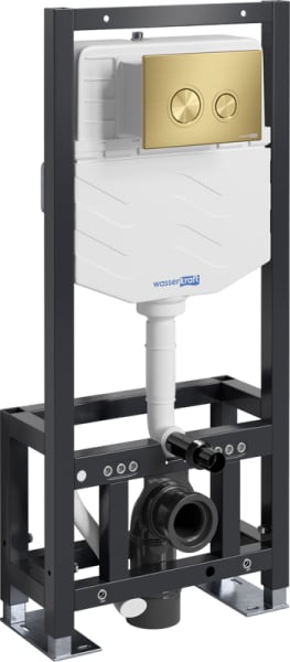 Система инсталляции для унитазов Wasserkraft Dill 61TLT.010.ME.MG01, с кнопкой смыва матовое золото