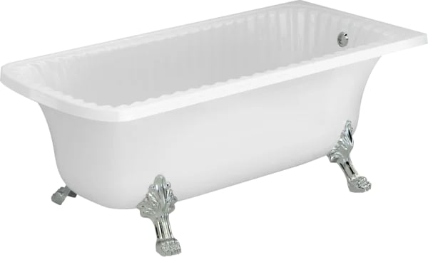 Ванна из искусственного камня Migliore Olivia 25448 175x80 см, левая, пристенная, белая, с декоратив