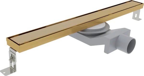 Душевой трап (лоток) Plumberia Selection PSL Linear 90 см, золото брашированное