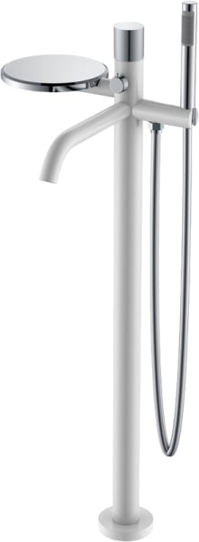 Напольный смеситель для ванны с душем Boheme Stick 129-WCR.2, white touch chrome