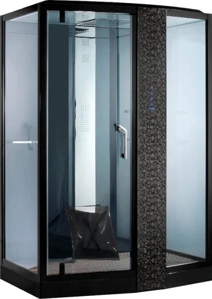 Душевая кабина Orans SR-89102RS, черная, с хамамом и сиденьем