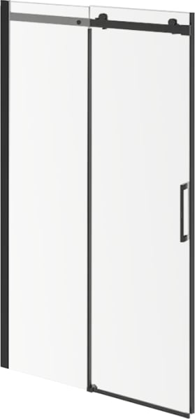 Душевая дверь в нишу KERAMA MARAZZI Cristallo CT.120.SD.BLK.M 120 см, профиль черный матовый, стекло