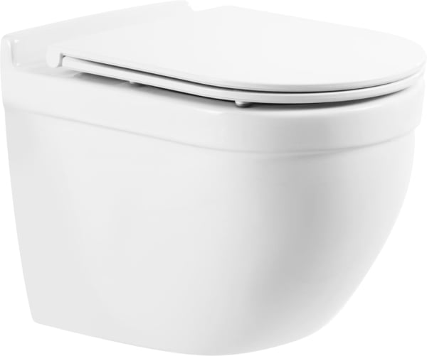 Унитаз подвесной BelBagno Senso-R BB017CHR безободковый, сиденье BB870SC с микролифтом