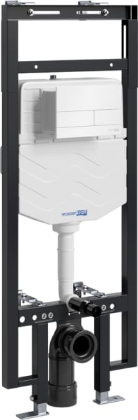 Система инсталляции для унитазов Wasserkraft Dinkel 58TLT.010.ME.WH04, с кнопкой смыва белой