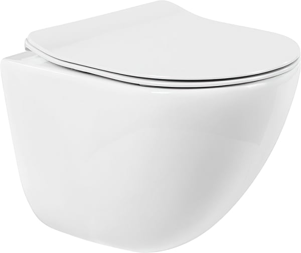 Унитаз подвесной BelBagno Amanda BB051CHR BB2034SC с микролифтом, безободковый
