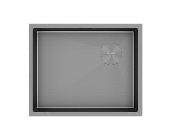 Мойка кухонная Paulmark Next-Skew PM885444-GM-M, матовая вороненая сталь