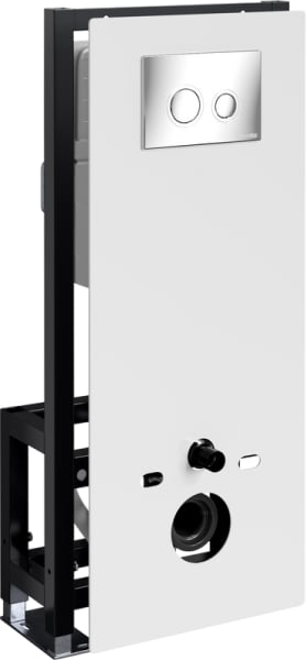 Система инсталляции для унитазов Wasserkraft Glan 66TLT.010.ME.WH.CH01, с кнопкой смыва хром