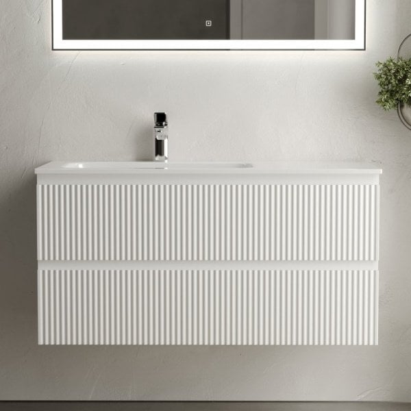 Тумба с раковиной Sancos Snob R 100 см, L, bianco