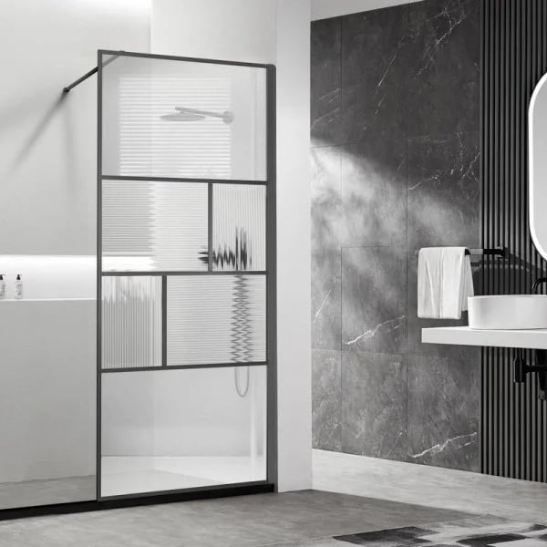 Душевая перегородка Vincea Walk-in HP Art VSW-1HC800CFGM 80 см, профиль вороненая сталь, стекло проз