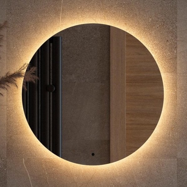 Зеркало круглое Defesto Opti DF 2852R 50 с LED-подсветкой, 3000К, инфракрасный выключатель