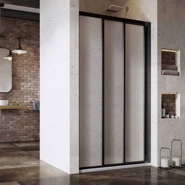 Душевая дверь в нишу Ravak Supernova ASDP3-120 Pearl, 200, профиль черный