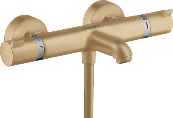 Термостатический смеситель Hansgrohe Ecostat Comfort 13114140, для ванны с душем, шлифованная бронза