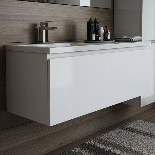 Тумба под раковину без столешницы Эстет Dallas Luxe 130 подвесная, 1 ящик, L