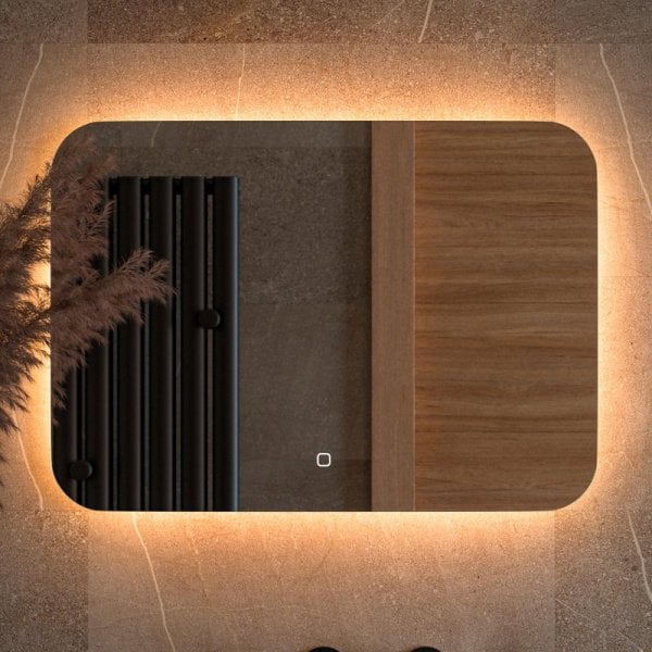 Зеркало Defesto Opti DF 2814SH 70х50 с LED-подсветкой, 3000К, сенсорный выключатель