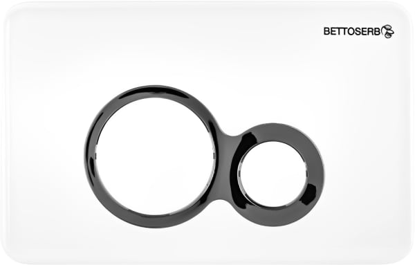 Кнопка смыва BETTOSERB Sava Fix Slim Jerez 40006458 белый глянец, хром глянец
