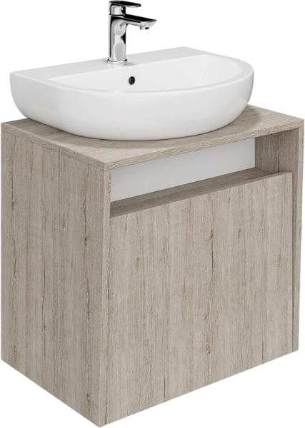 Тумба под раковину без столешницы KERAMA MARAZZI Pro 60 подвесная, дуб орегон