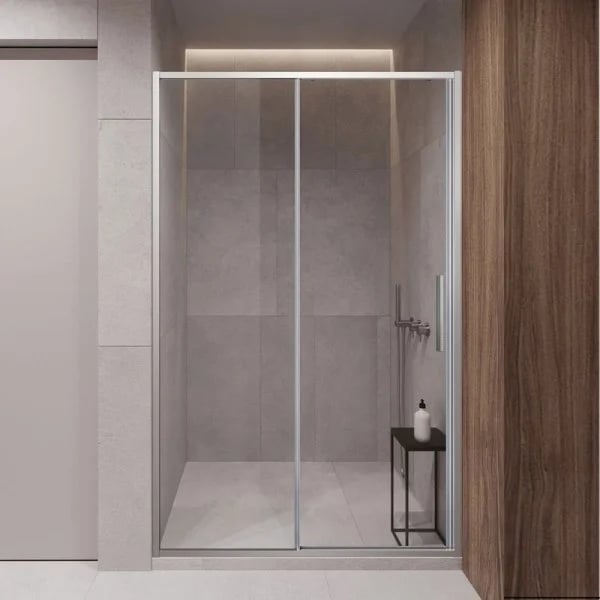 Душевая дверь в нишу Vincea Slim-U VDS-2SU140CL 140 см, профиль хром, стекло прозрачное