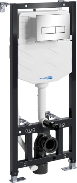 Система инсталляции для унитазов Wasserkraft Aller 10TLT.010.ME.CH03, с кнопкой смыва хром