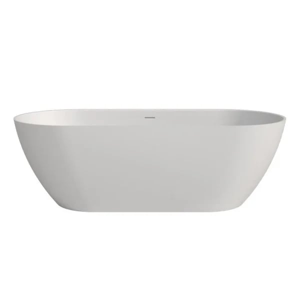 Ванна из искусственного камня WHITECROSS Tawna 165x80 см, отдельностоящая, матовая белая, овальная, 