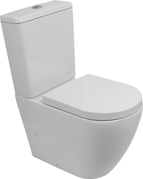 Унитаз-компакт напольный BelBagno Sfera-r BB2141CP-TOR BB105SC с микролифтом, безободковый, белый