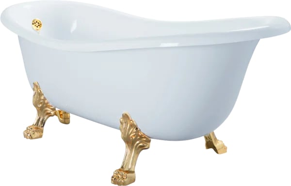 Ванна из искусственного камня Migliore Milady 26240 185x80 см, отдельностоящая, белая, овальная, с д