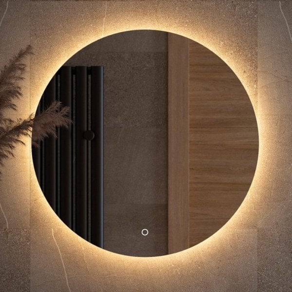 Зеркало круглое Defesto Opti DF 2853S 60 с LED-подсветкой, 3000К, сенсорный выключатель