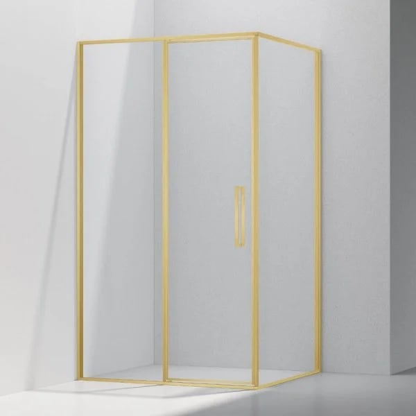 Душевой уголок Vincea Slim VSR-4SLP9012CLG 120х90 см, профиль брашированное золото, стекло прозрачно