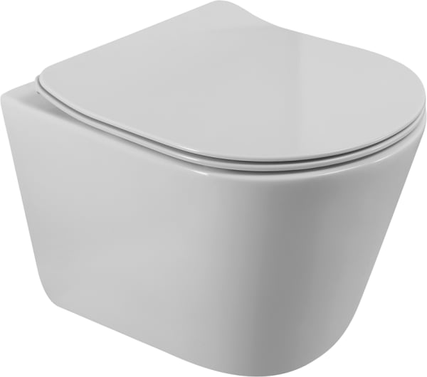 Унитаз подвесной BelBagno Flay-r BB053CH-TOR-FC BB2034SC с микролифтом, безободковый, белый