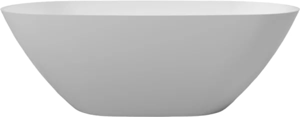 Ванна из искусственного камня WHITECROSS Onyx D 160x75 см, отдельностоящая, белая, овальная, с донны