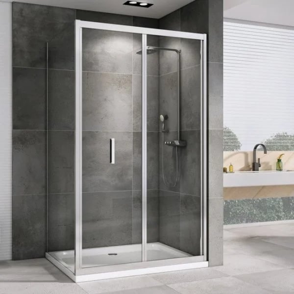 Душевой уголок Abber Sonnenstrand AG07090-S100 100x90, профиль хром, стекло прозрачное