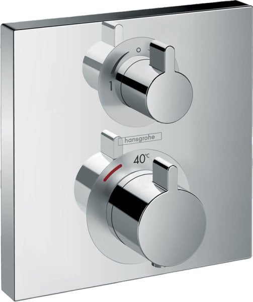 Термостатический смеситель встраиваемый Hansgrohe Ecostat Square 15714000, для душа, хром