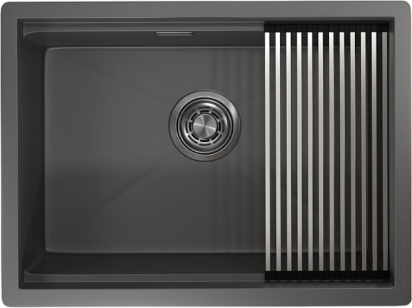 Мойка кухонная Granula Kitchen Space 6045U, графит матовый