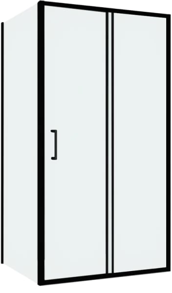 Душевой уголок Abber Schwarzer Diamant AG30120B5-S60B5 120x60, профиль черный, стекло прозрачное