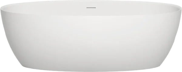 Ванна из искусственного камня Salini Alda S-Sense 160x70 см, отдельностоящая, белая, овальная, со сл