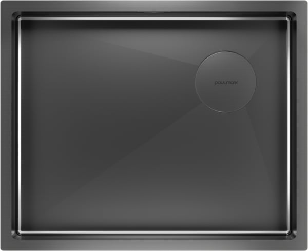 Мойка кухонная Paulmark Next-Skew PM885444-GM вороненая сталь