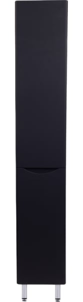 Шкаф-пенал для ванной Style Line Бергамо Люкс Plus 30 L с бельевой корзиной, антискрейтч черный