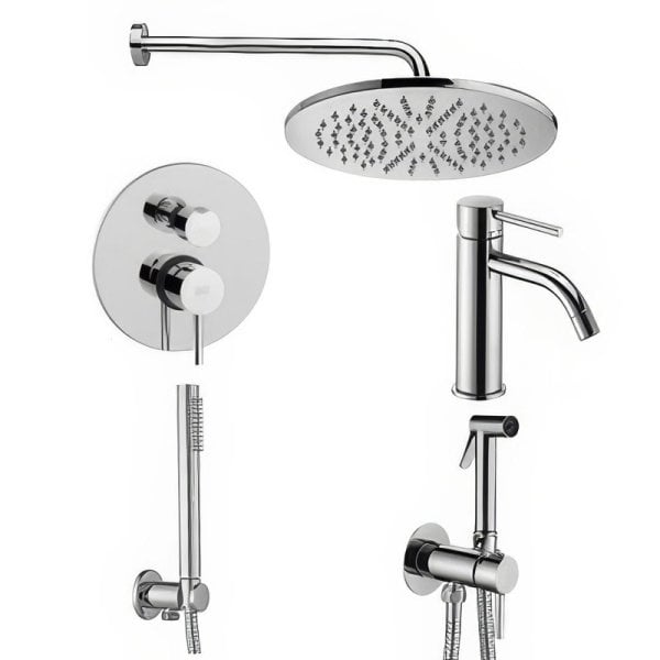 Комплект для ванной Paffoni Light KITZLIG018CR071 С ВНУТРЕННЕЙ ЧАСТЬЮ, хром